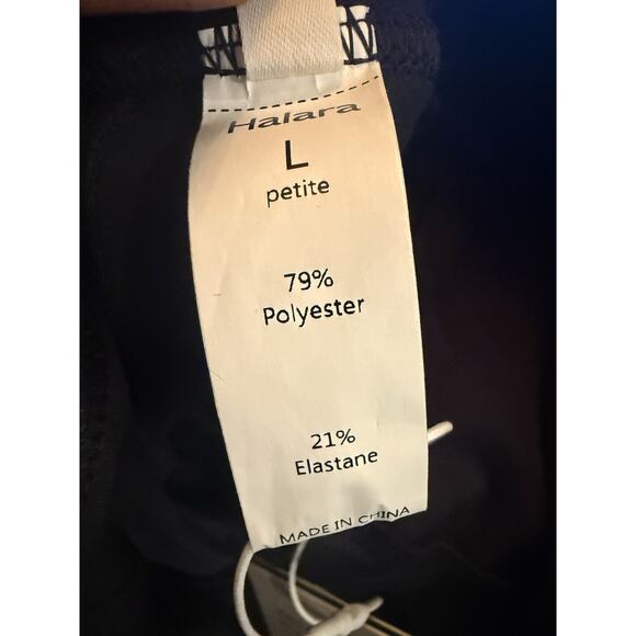 Halara HaloTek Air Petite Wide Leg Pants Women’s Size L Petite Black NWT - Picture 8 of 8